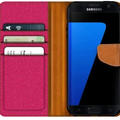 Samsung Galaxy S7 - Jeanslook Klapphülle mit Kartenfach