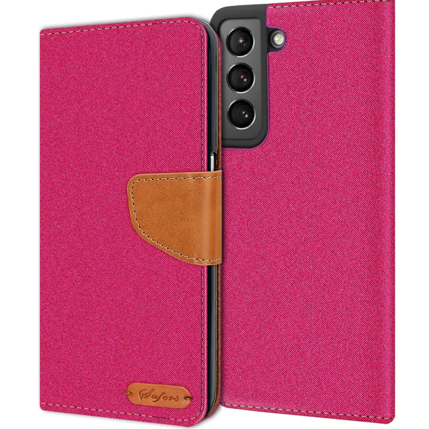 Samsung Galaxy S21 - Jeanslook Klapphülle mit Kartenfach