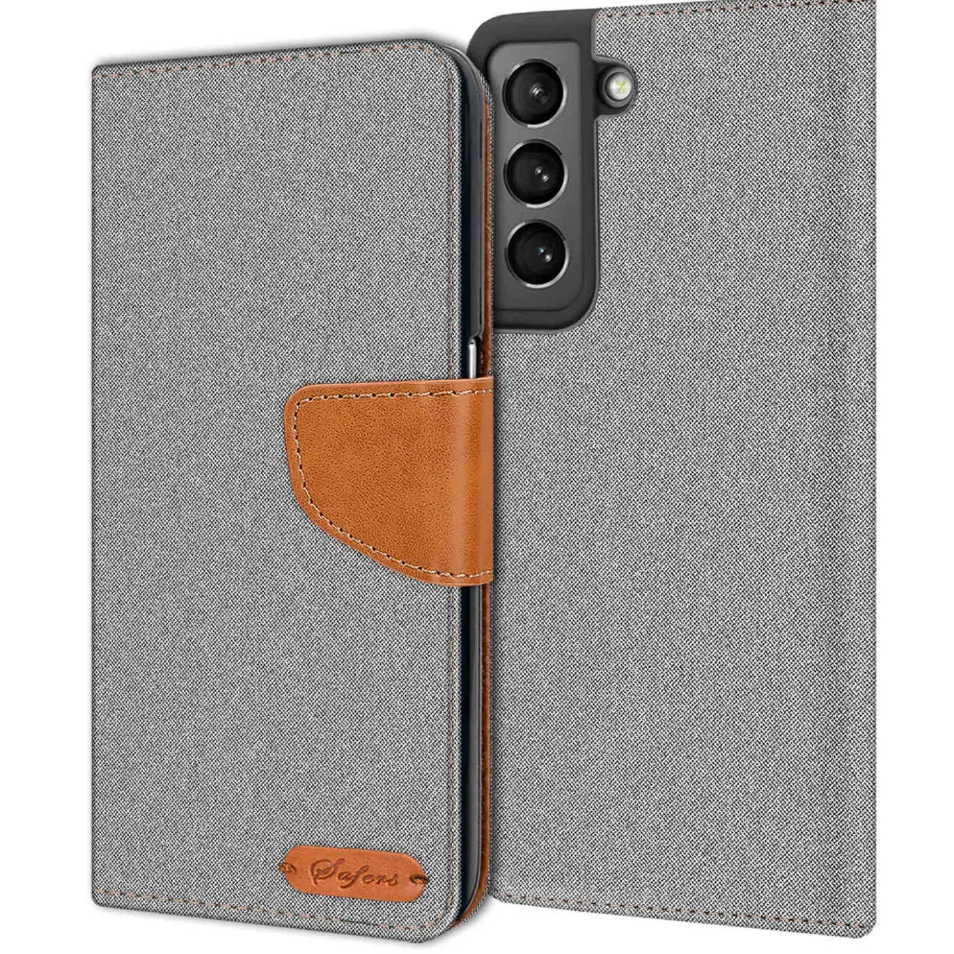 Samsung Galaxy S21 - Jeanslook Klapphülle mit Kartenfach