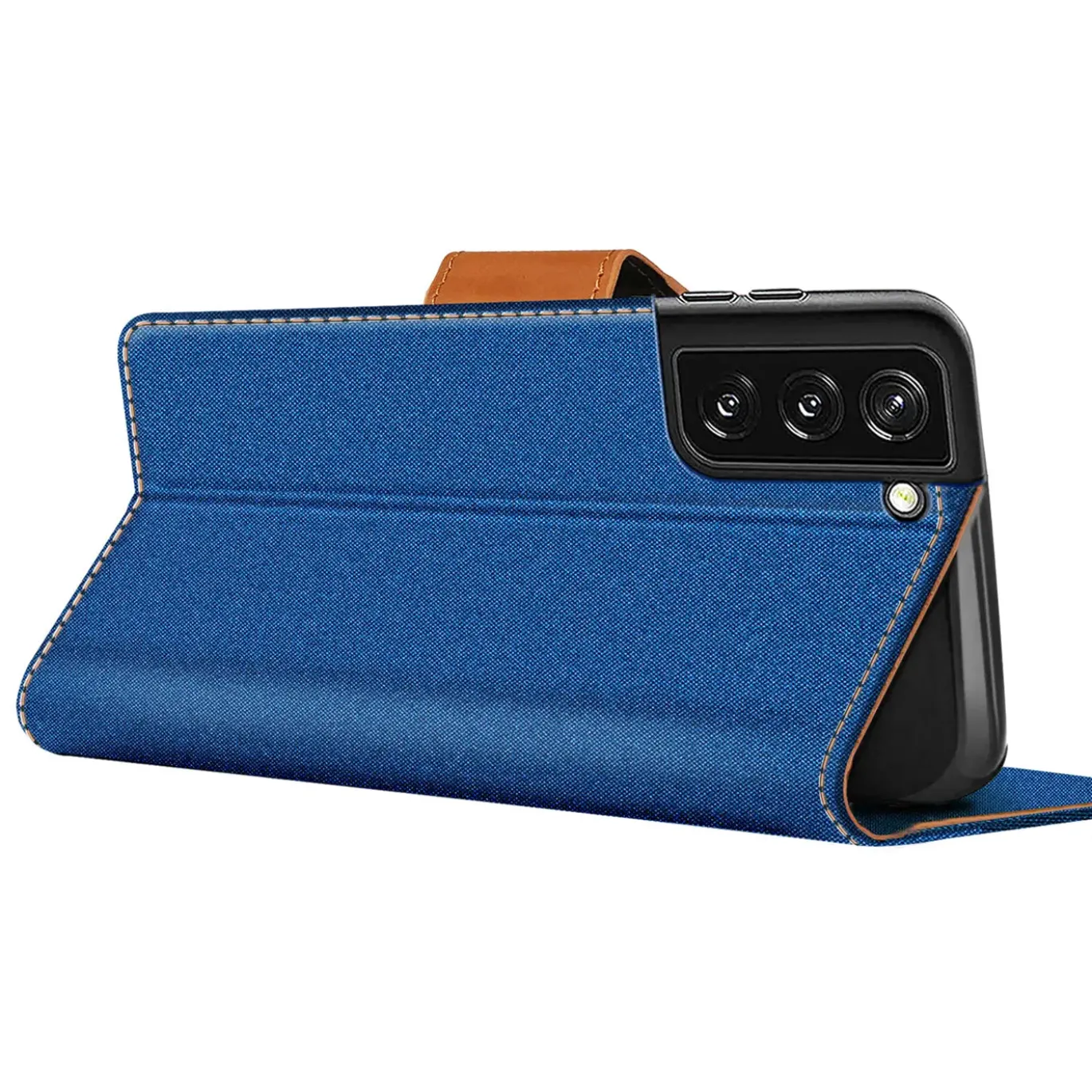 Samsung Galaxy S21 - Jeanslook Klapphülle mit Kartenfach