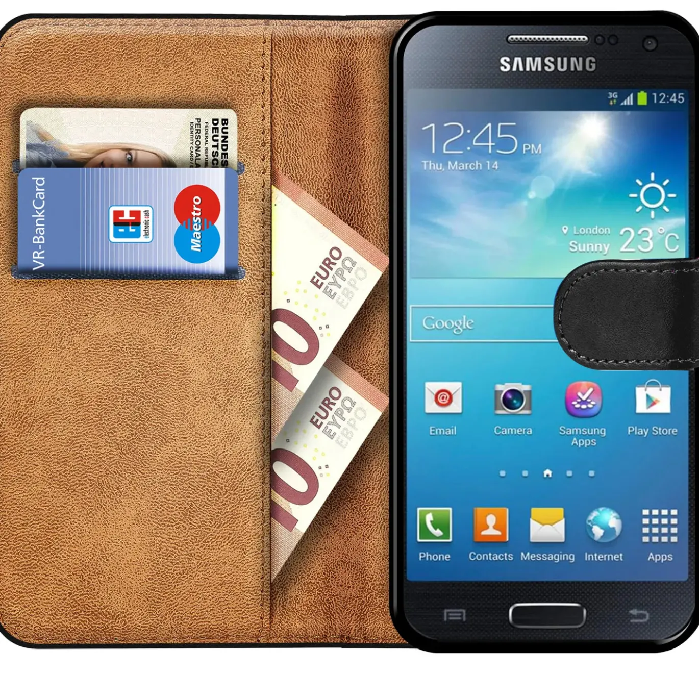 Samsung Galaxy S4 - Klapphülle mit Kartenfächern