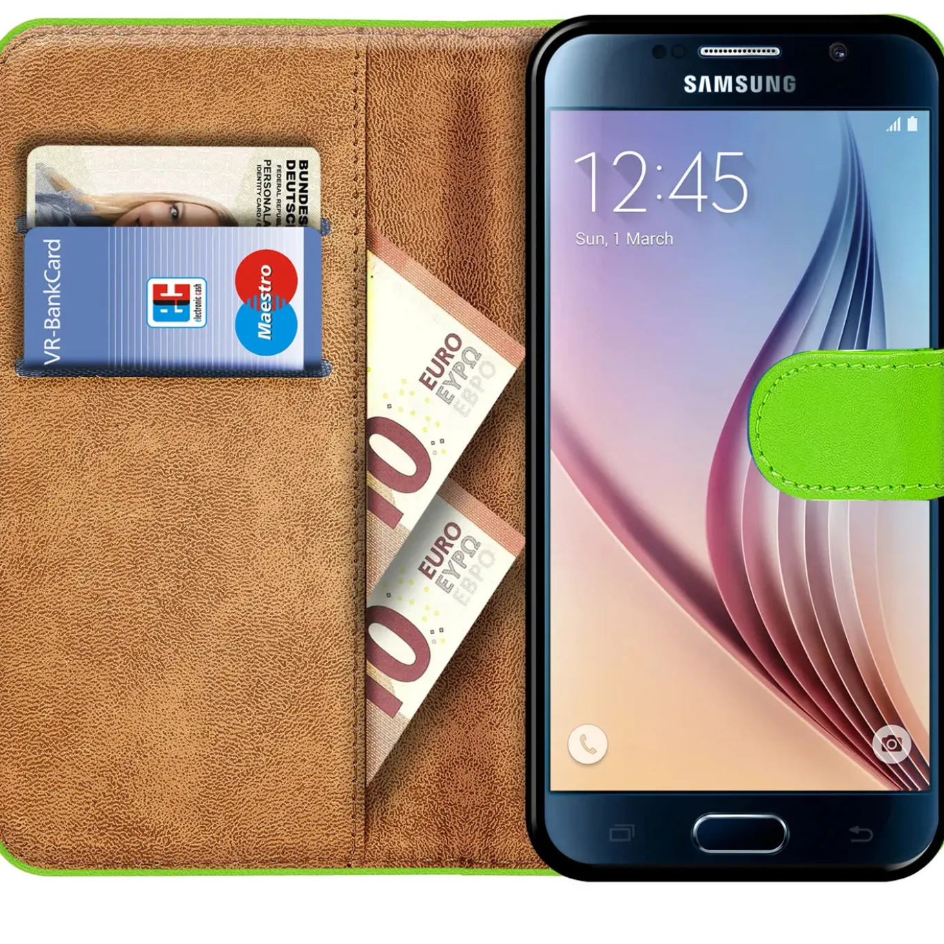 Samsung Galaxy S6 - Klapphülle mit Kartenfächern