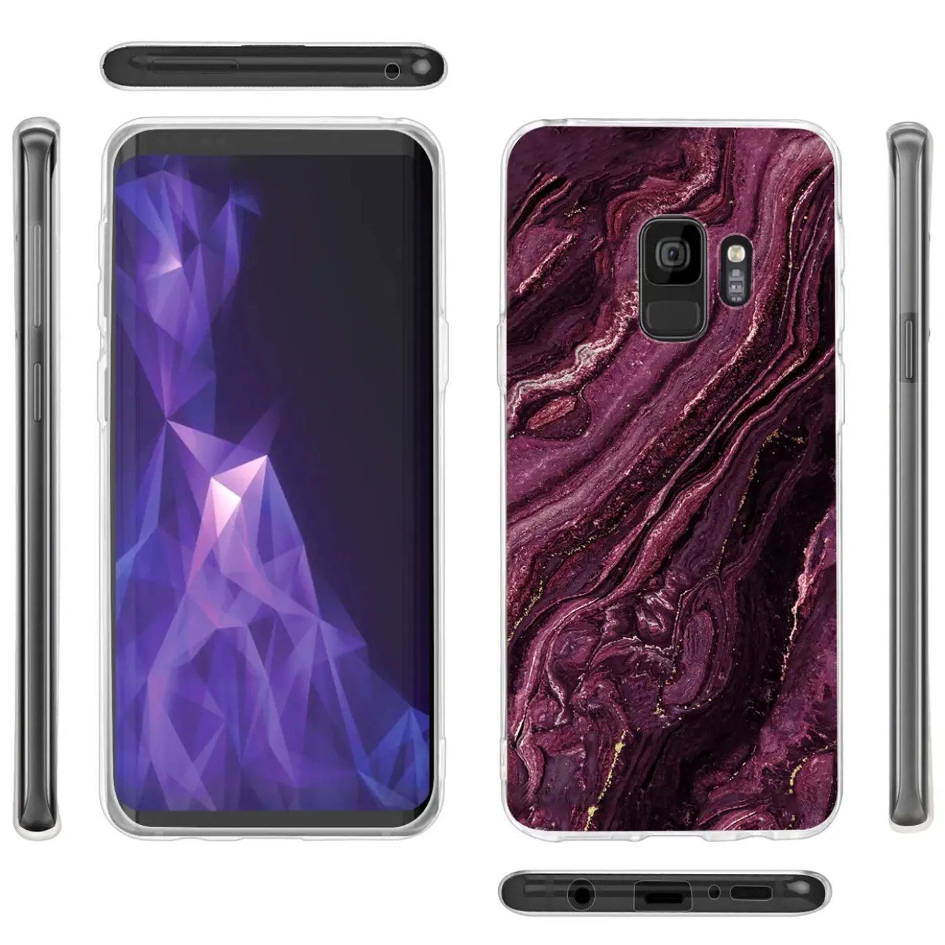 Samsung Galaxy S9 - Marmor & Sand Design Hülle
