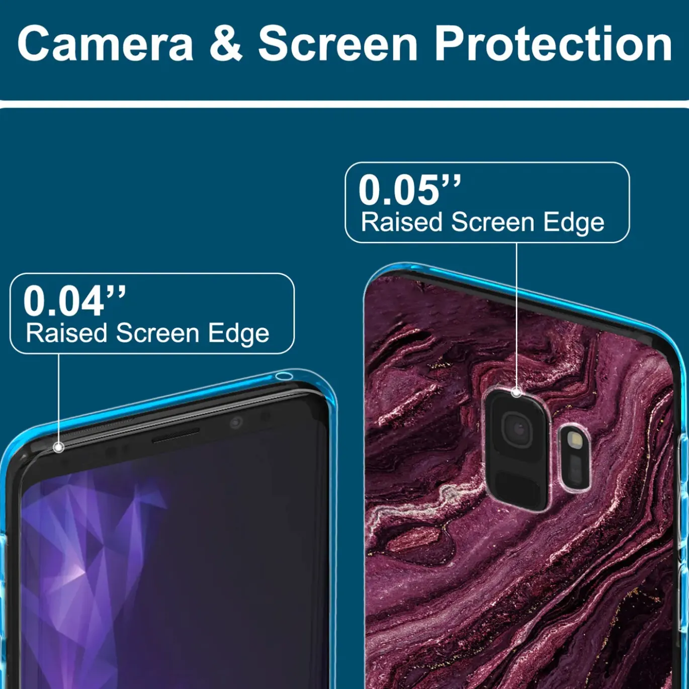 Samsung Galaxy S9 - Marmor & Sand Design Hülle