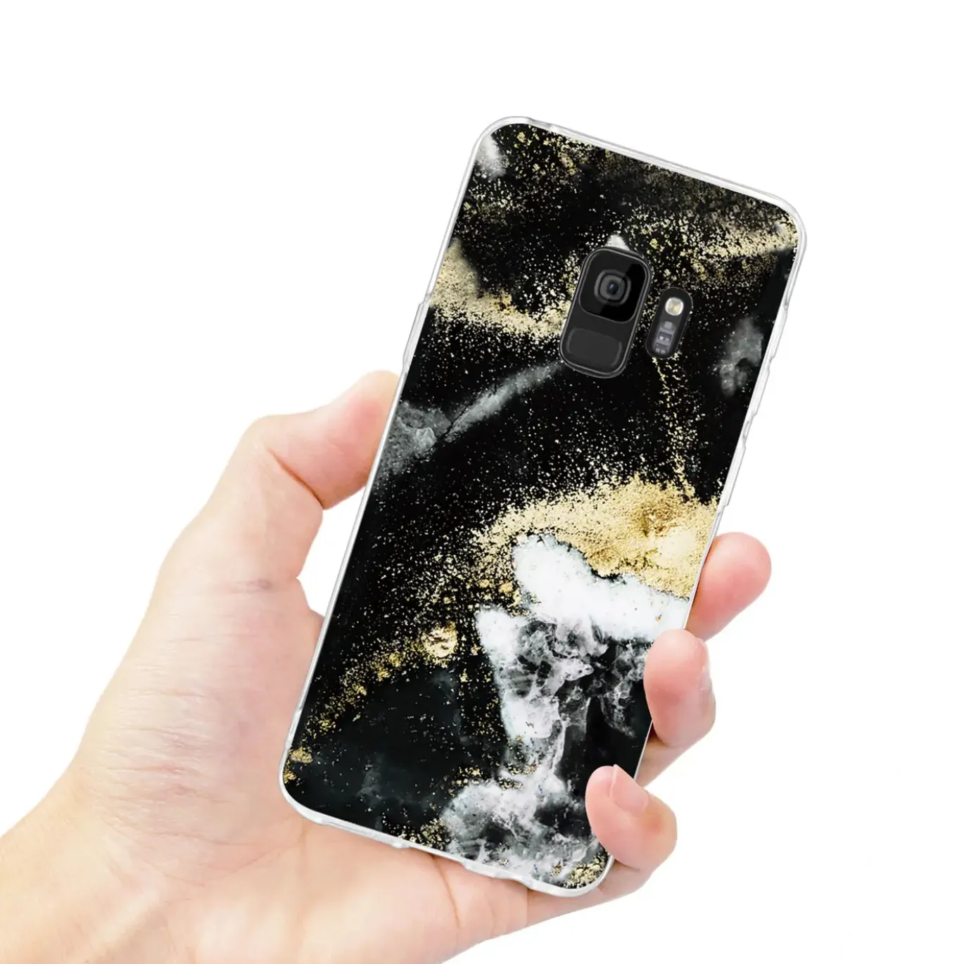 Samsung Galaxy S9 - Marmor & Sand Design Hülle