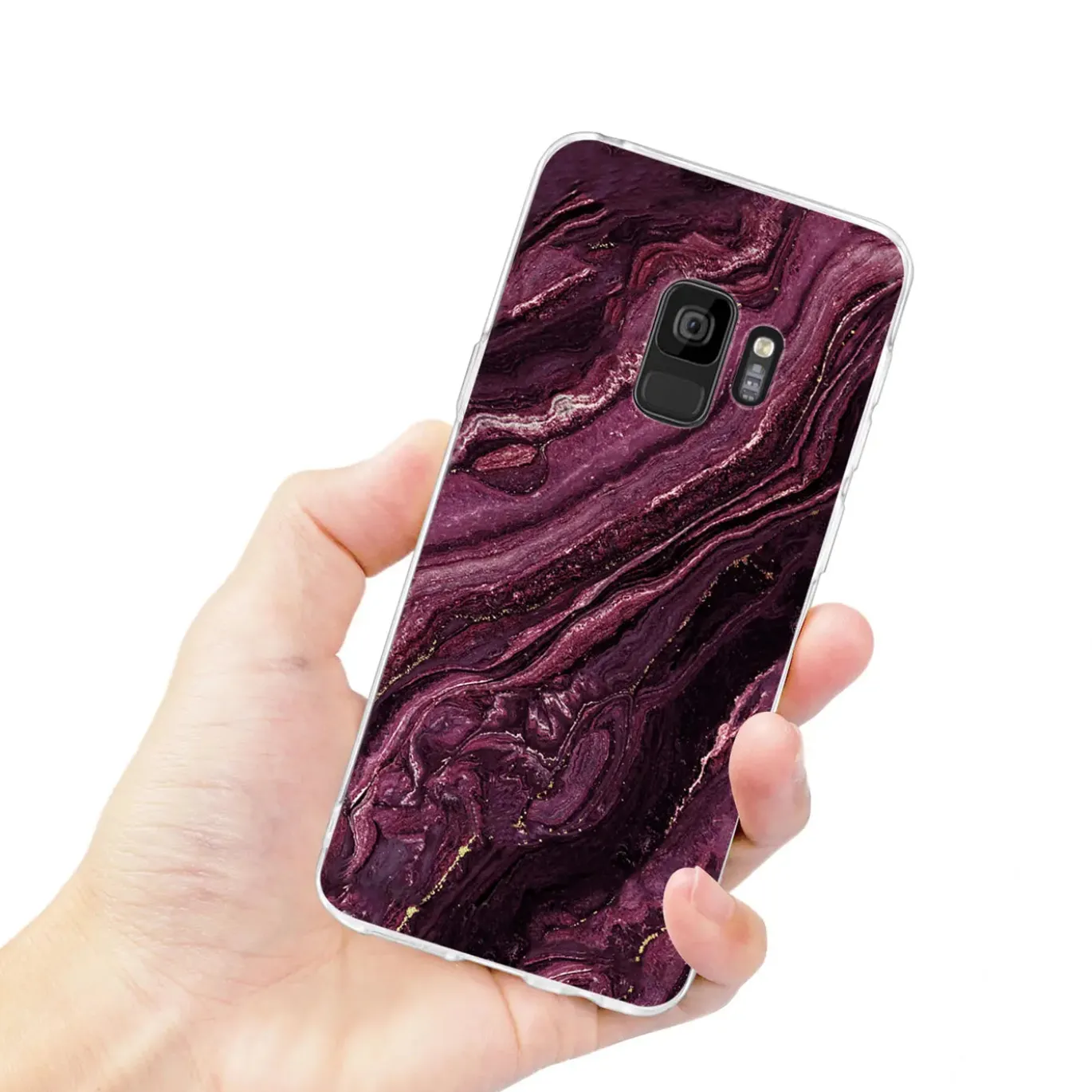 Samsung Galaxy S9 - Marmor & Sand Design Hülle