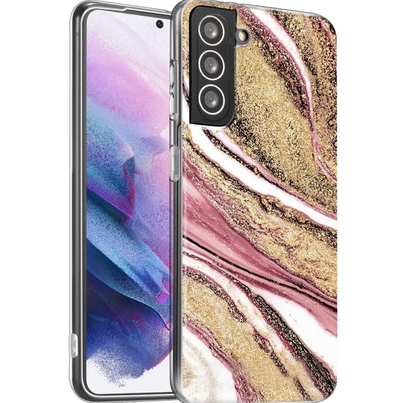 Samsung Galaxy S22 - Marmor & Sand Design Hülle