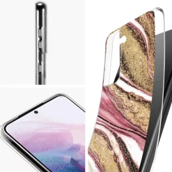 Samsung Galaxy S21 - Marmor & Sand Design Hülle