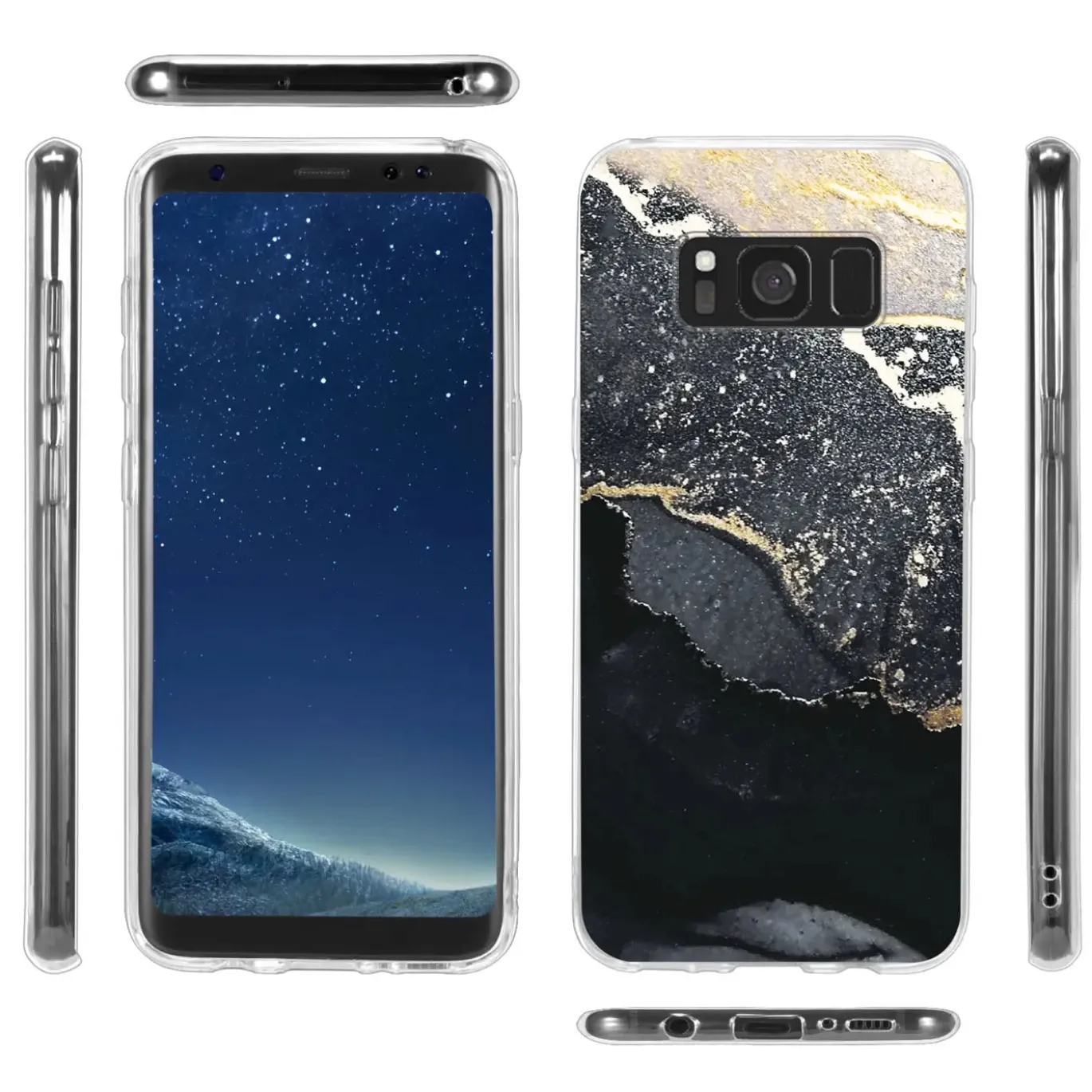 Samsung Galaxy S8 - Marmor & Sand Design Hülle