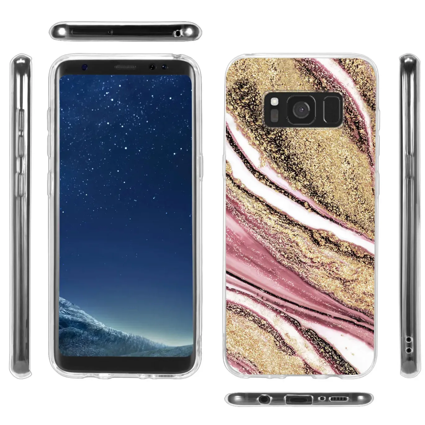 Samsung Galaxy S8 - Marmor & Sand Design Hülle