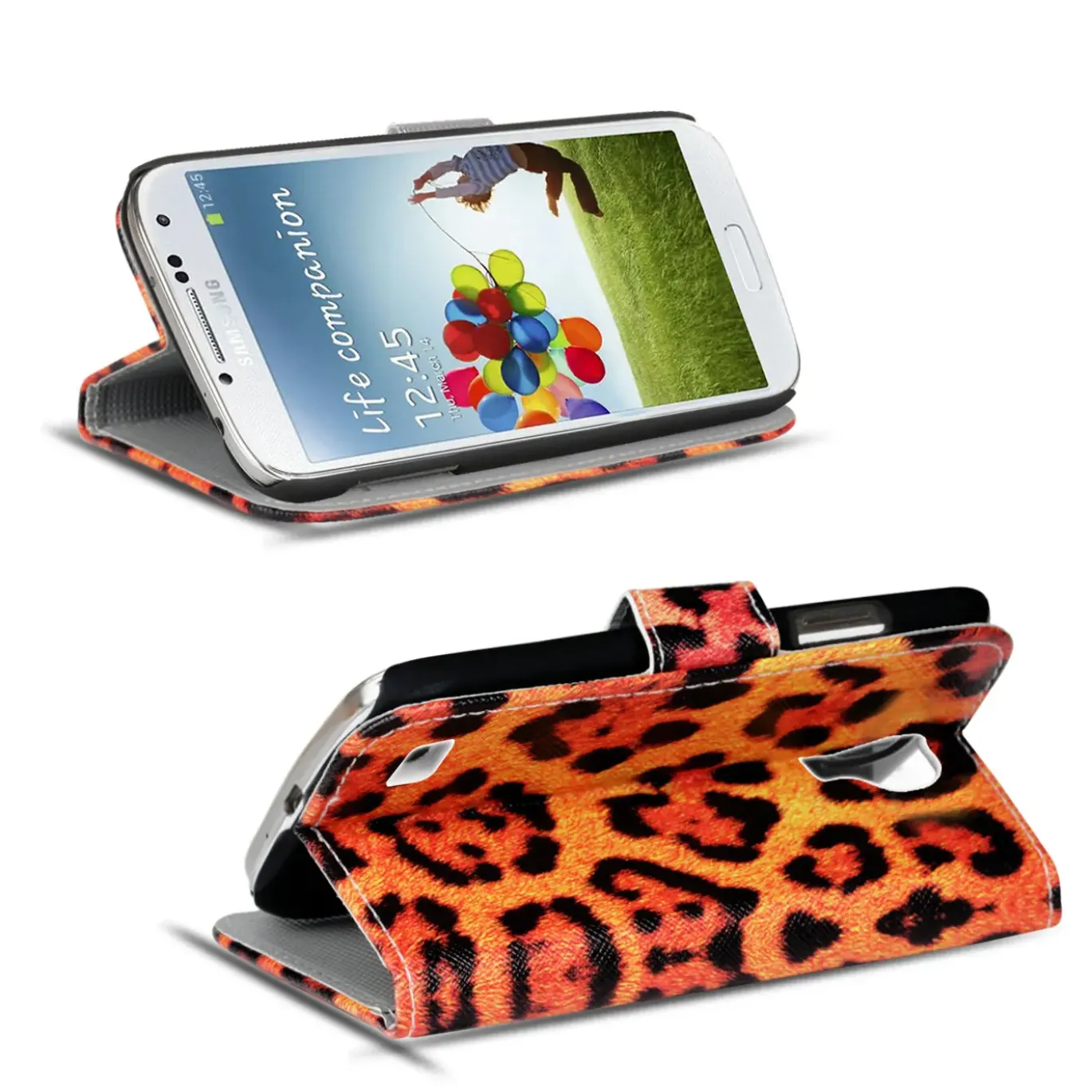 Samsung Galaxy S4 - Motiv Klapphülle mit Kartenfächern & Standfunktion