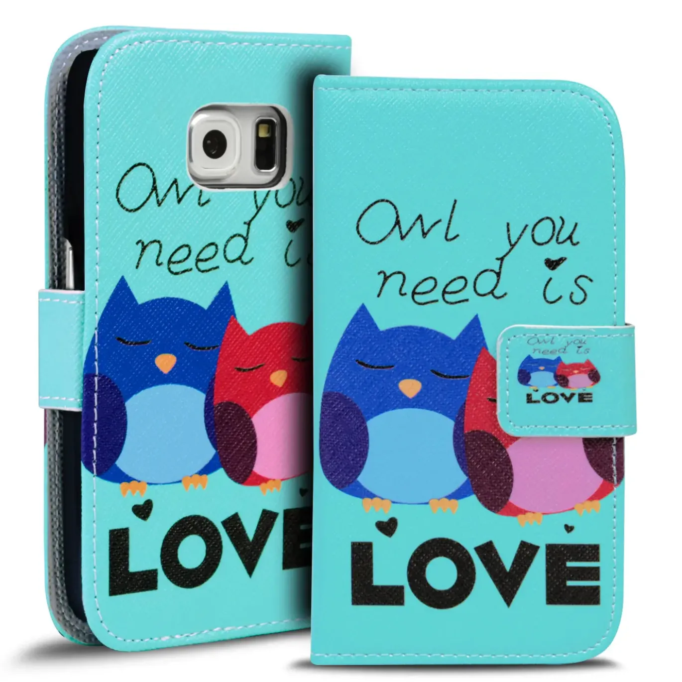 Samsung Galaxy S6 - Motiv Klapphülle mit Kartenfächern & Standfunktion