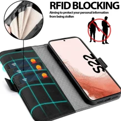 Samsung Galaxy S22 - Robuste Klapphülle mit RFID Block