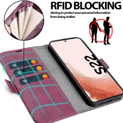 Samsung Galaxy S22 - Robuste Klapphülle mit RFID Block
