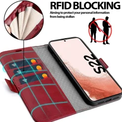Samsung Galaxy S22 - Robuste Klapphülle mit RFID Block