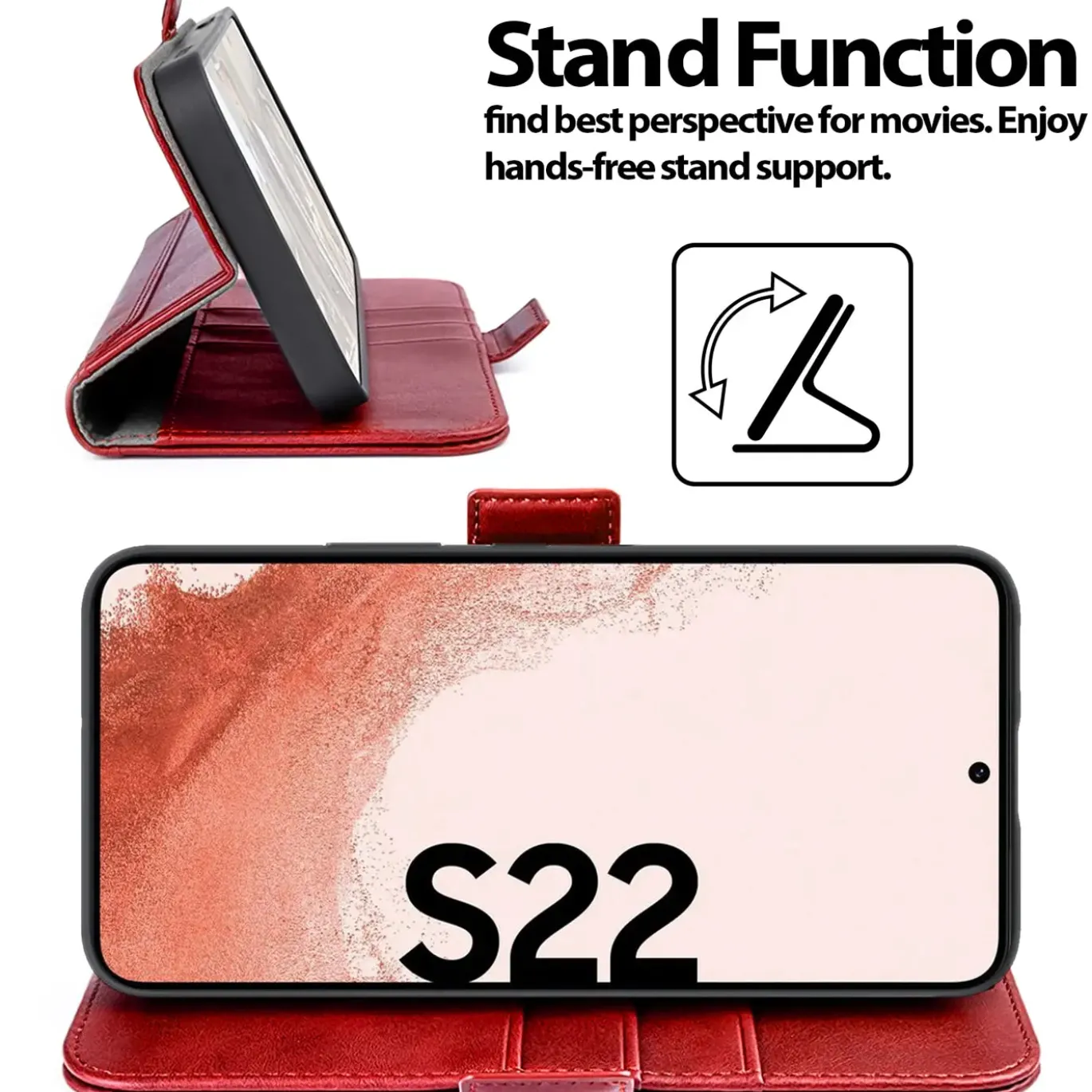 Samsung Galaxy S22 - Robuste Klapphülle mit RFID Block