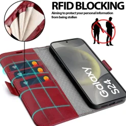 Samsung Galaxy S24 - Robuste Klapphülle mit RFID Block