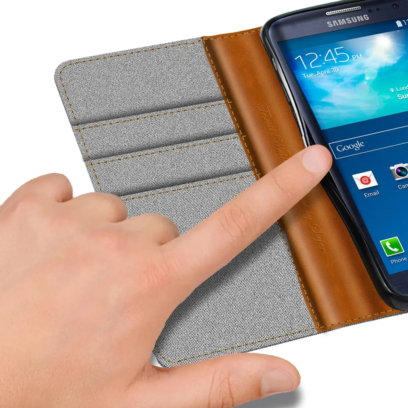 Samsung Galaxy S3 / S3 Neo - Jeanslook Klapphülle mit Kartenfach
