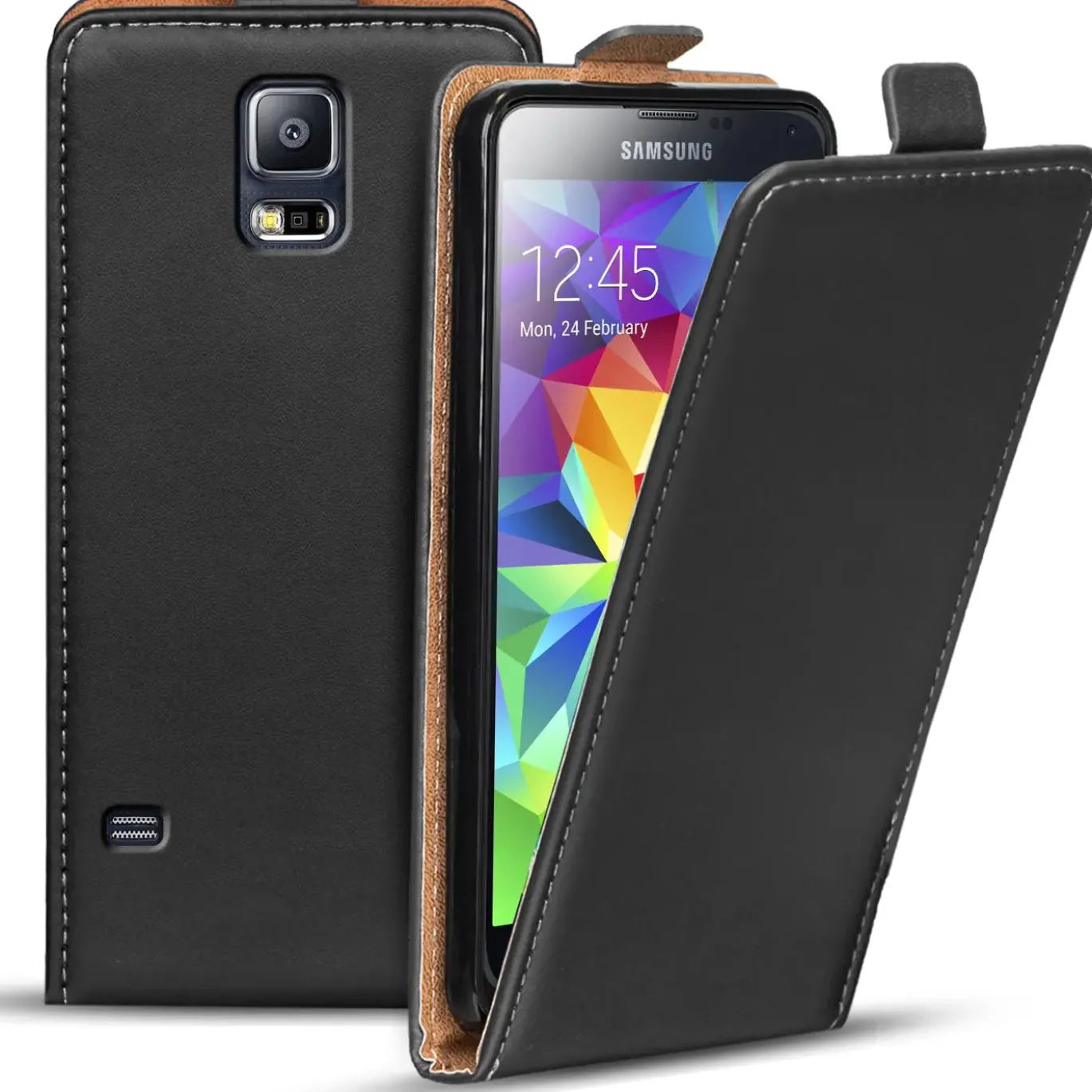 Samsung Galaxy S5 / S5 Neo - Flip Hülle, horizontal klappbar
