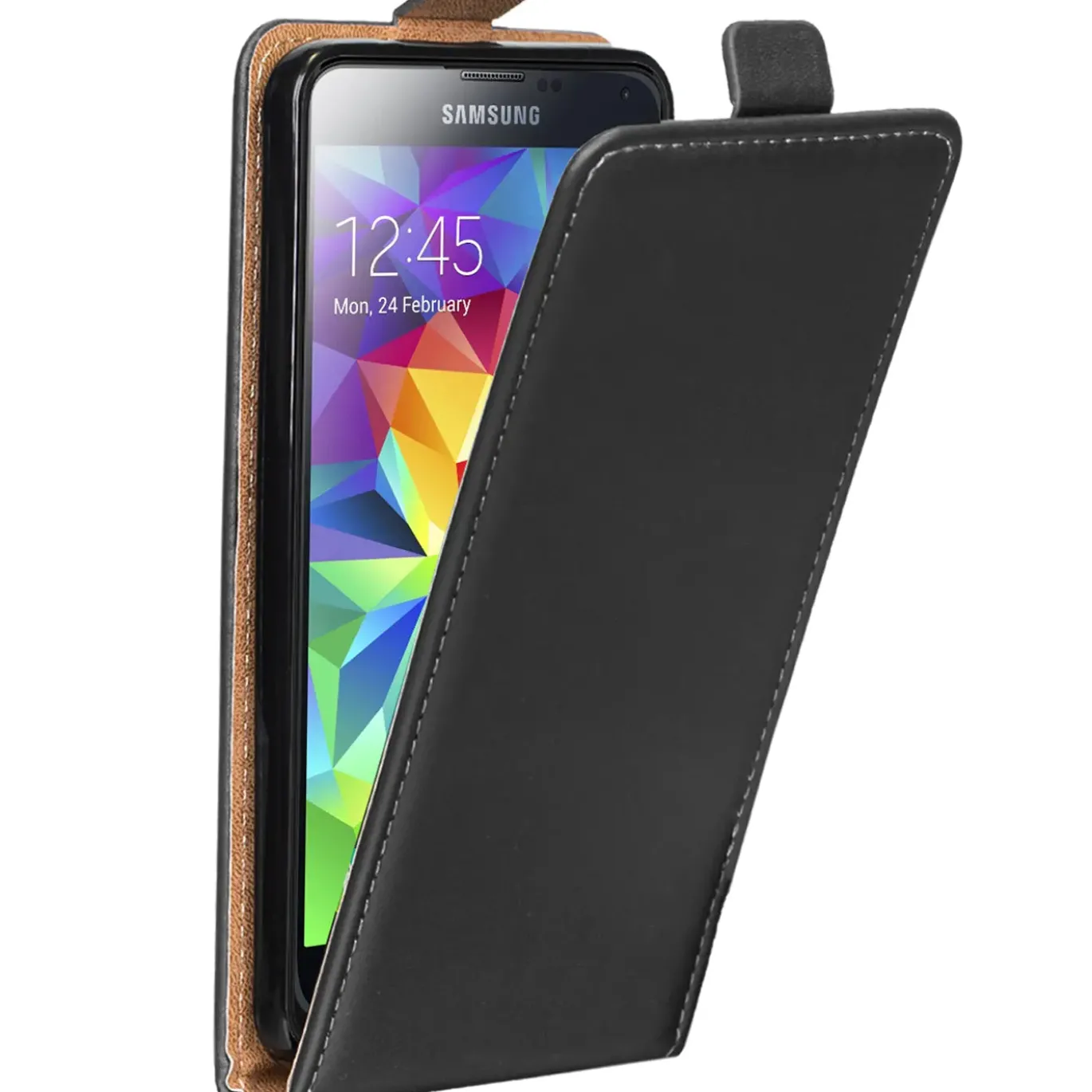 Samsung Galaxy S5 / S5 Neo - Flip Hülle, horizontal klappbar