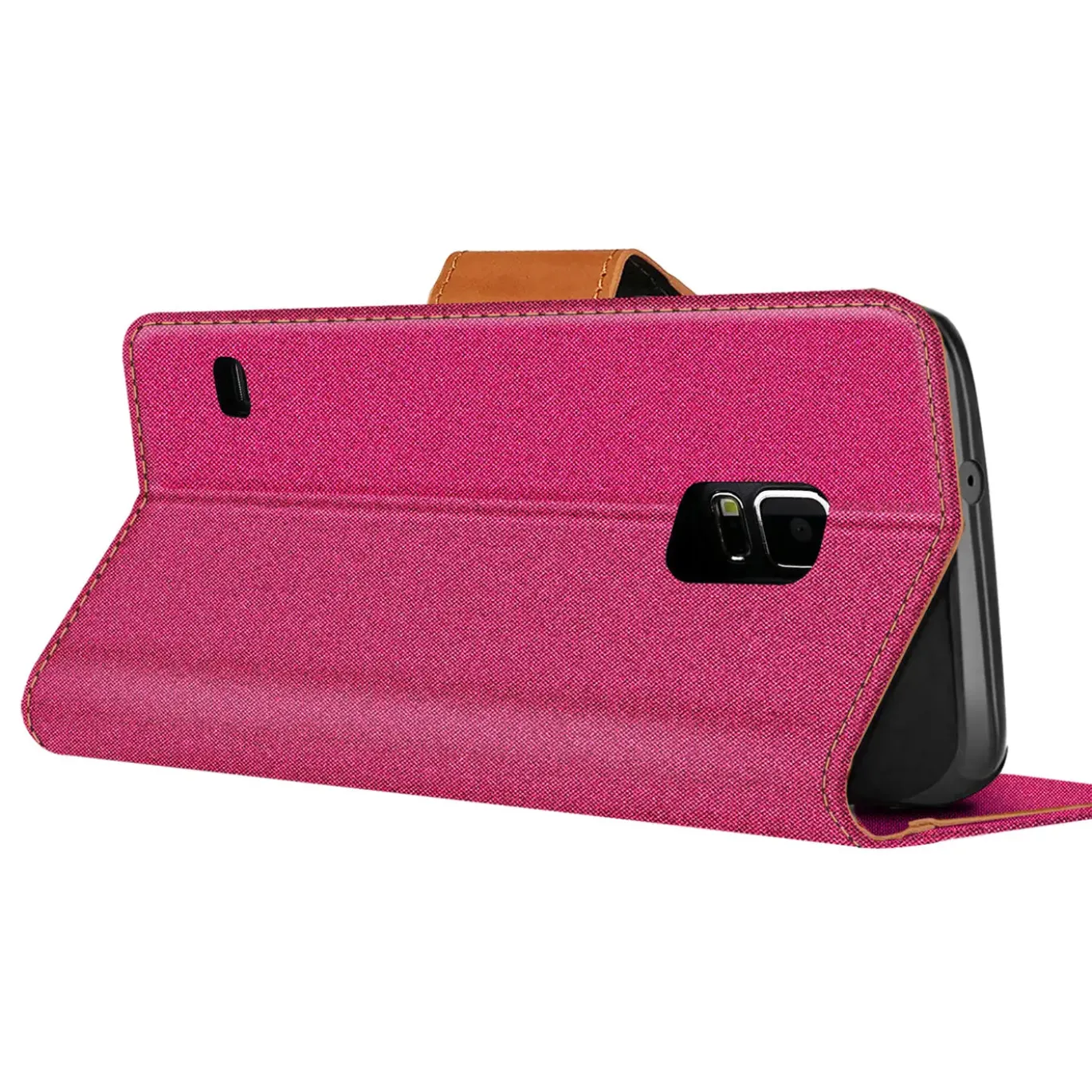 Samsung Galaxy S5 / S5 Neo - Jeanslook Klapphülle mit Kartenfach