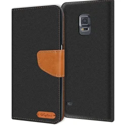 Samsung Galaxy S5 / S5 Neo - Jeanslook Klapphülle mit Kartenfach