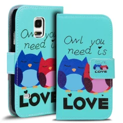 Samsung Galaxy S5 / S5 Neo - Motiv Klapphülle mit Kartenfächern & Standfunktion