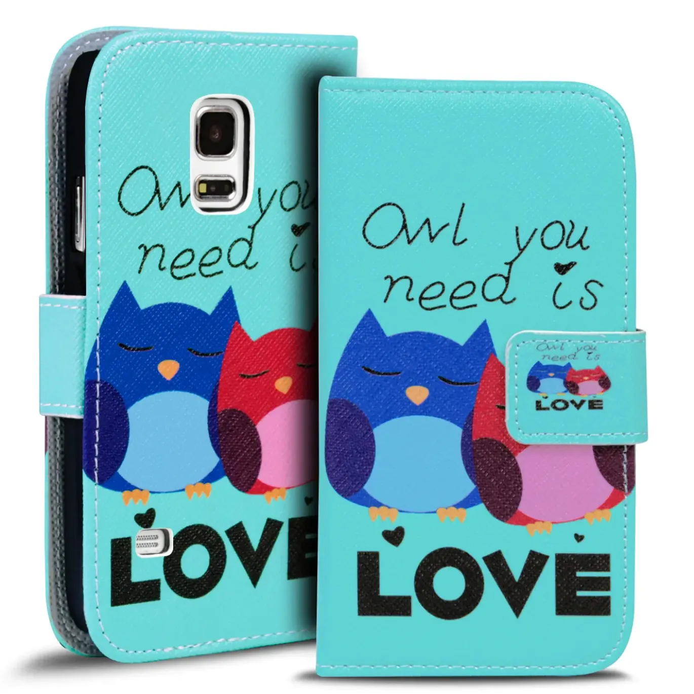 Samsung Galaxy S5 / S5 Neo - Motiv Klapphülle mit Kartenfächern & Standfunktion