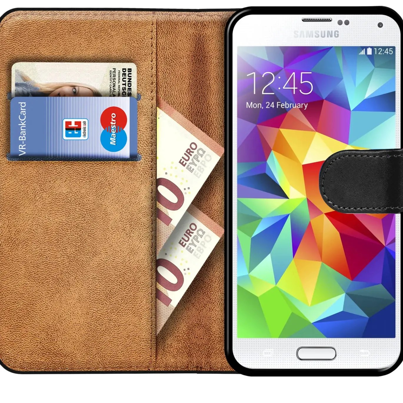Samsung Galaxy S5 / S5 Neo - Klapphülle mit Kartenfächern
