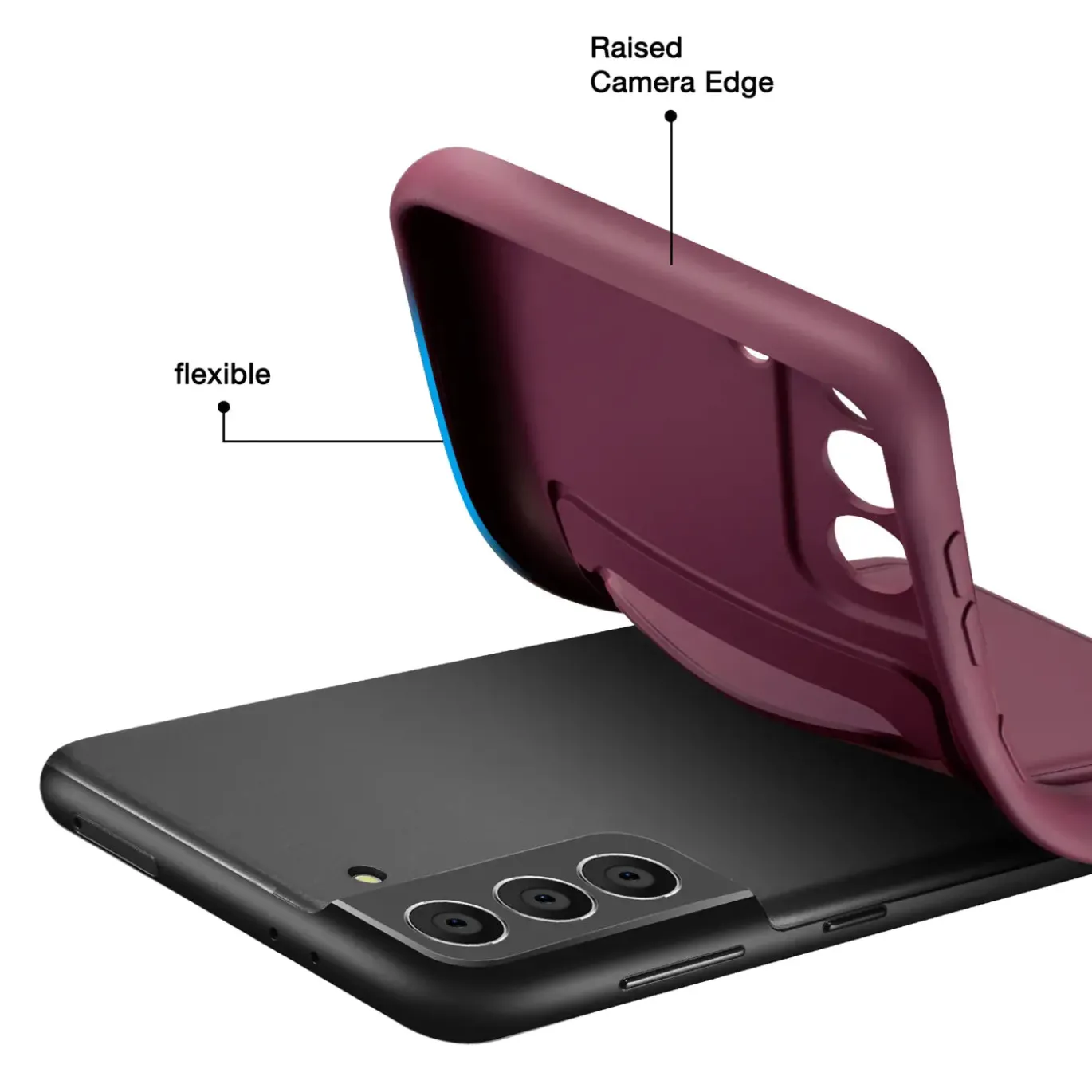 Samsung Galaxy S24 - Silikonhülle mit Kartenfach & Kameraschutz