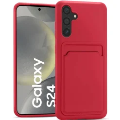 Samsung Galaxy S24 - Silikonhülle mit Kartenfach & Kameraschutz
