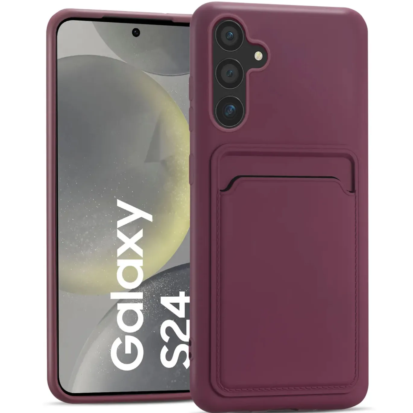 Samsung Galaxy S24 - Silikonhülle mit Kartenfach & Kameraschutz