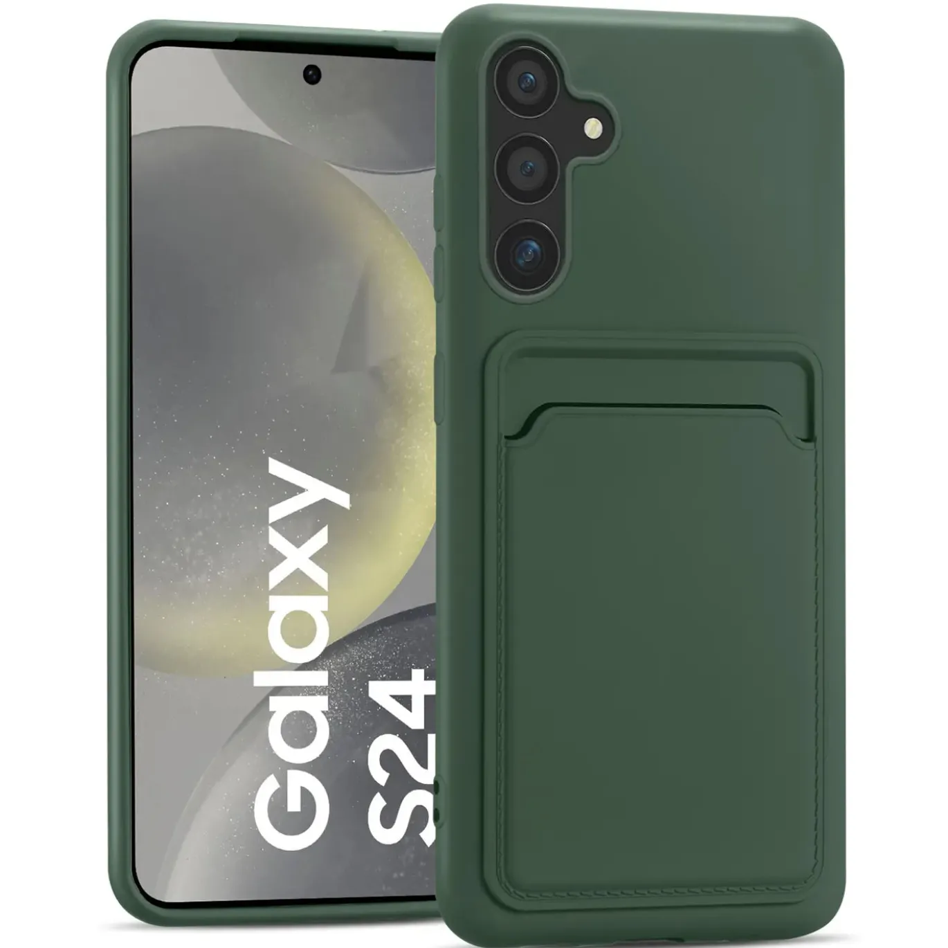 Samsung Galaxy S24 - Silikonhülle mit Kartenfach & Kameraschutz