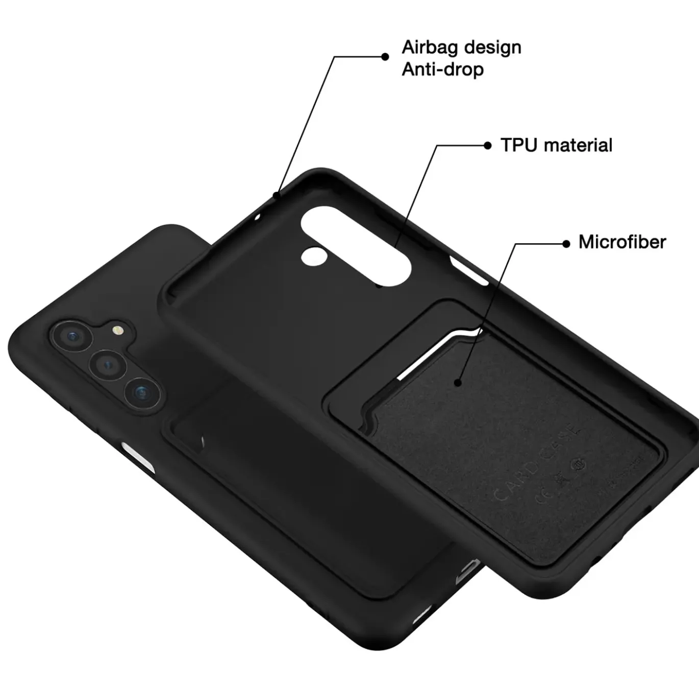 Samsung Galaxy S24 - Silikonhülle mit Kartenfach & Kameraschutz
