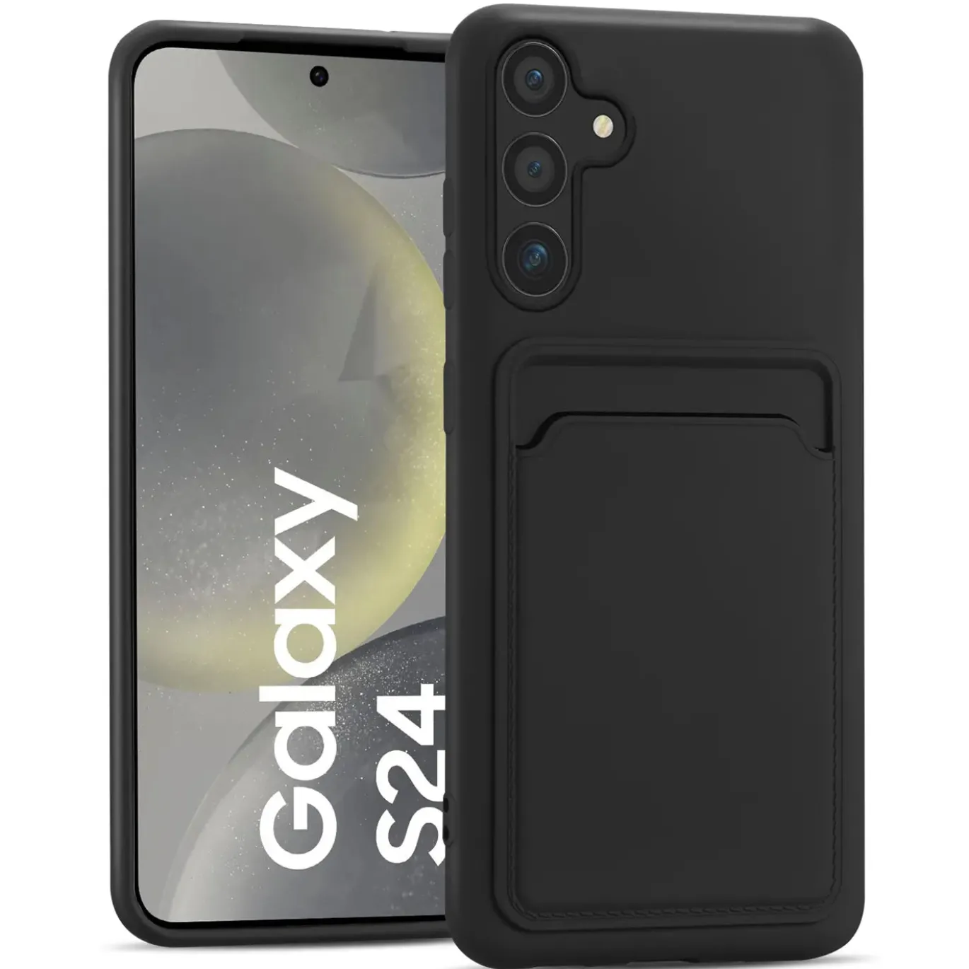 Samsung Galaxy S24 - Silikonhülle mit Kartenfach & Kameraschutz