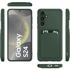 Samsung Galaxy S24 - Silikonhülle mit Kartenfach & Kameraschutz