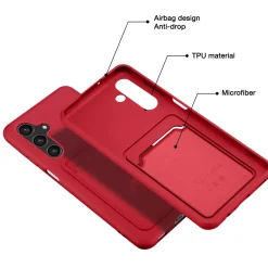 Samsung Galaxy S24 - Silikonhülle mit Kartenfach & Kameraschutz