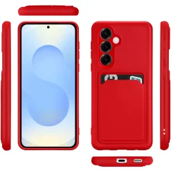 Samsung Galaxy S25 - Silikonhülle mit Kartenfach & Kameraschutz