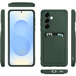Samsung Galaxy S25 - Silikonhülle mit Kartenfach & Kameraschutz