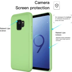 Samsung Galaxy S9 - Silikon Case mit Mikrofaser-Innenseite