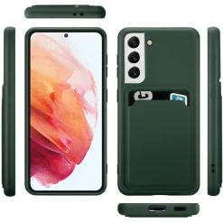 Samsung Galaxy S23 - Silikonhülle mit Kartenfach & Kameraschutz