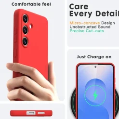 Samsung Galaxy S25 - Silikon Case mit Mikrofaser-Innenseite