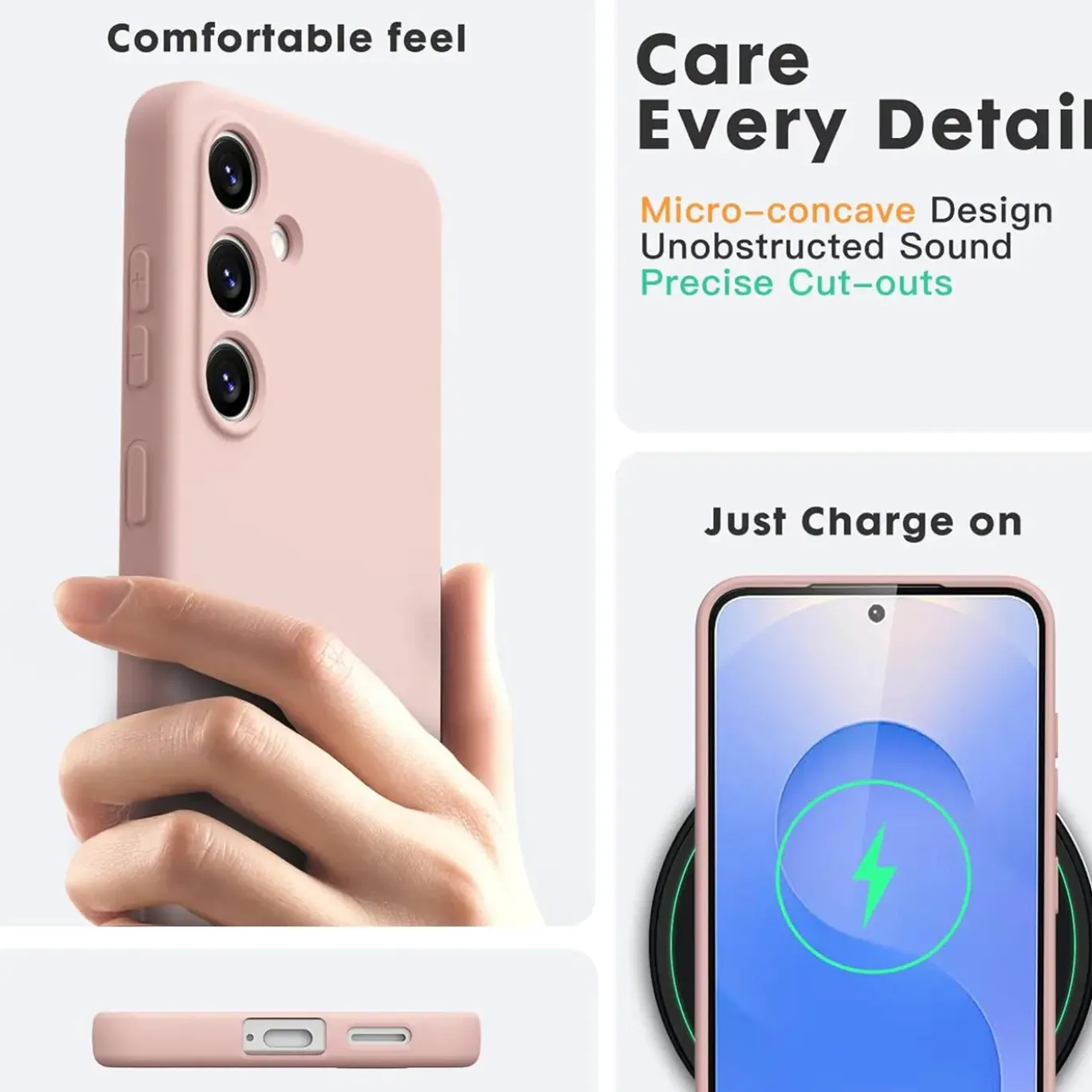 Samsung Galaxy S25 - Silikon Case mit Mikrofaser-Innenseite
