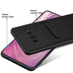 Samsung Galaxy S10 - Silikonhülle mit Kartenfach & Kameraschutz