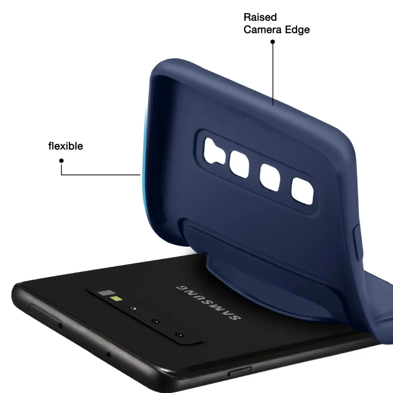 Samsung Galaxy S10 - Silikonhülle mit Kartenfach & Kameraschutz