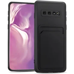 Samsung Galaxy S10 - Silikonhülle mit Kartenfach & Kameraschutz