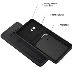 Samsung Galaxy S10 - Silikonhülle mit Kartenfach & Kameraschutz