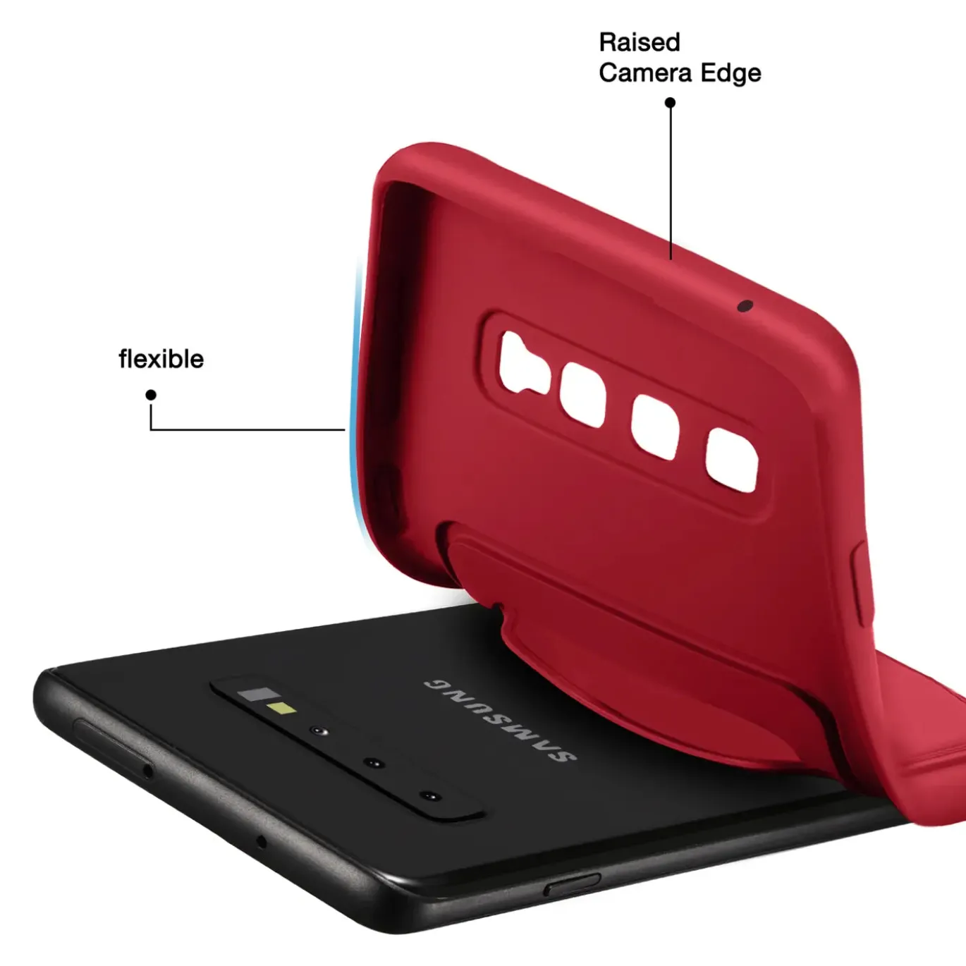 Samsung Galaxy S10 - Silikonhülle mit Kartenfach & Kameraschutz
