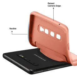 Samsung Galaxy S10 - Silikonhülle mit Kartenfach & Kameraschutz