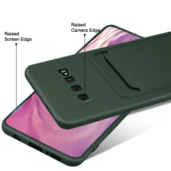 Samsung Galaxy S10 - Silikonhülle mit Kartenfach & Kameraschutz